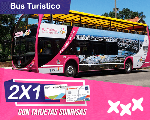 2X1 en Bus Turístico con Tarjetas Sonrisas